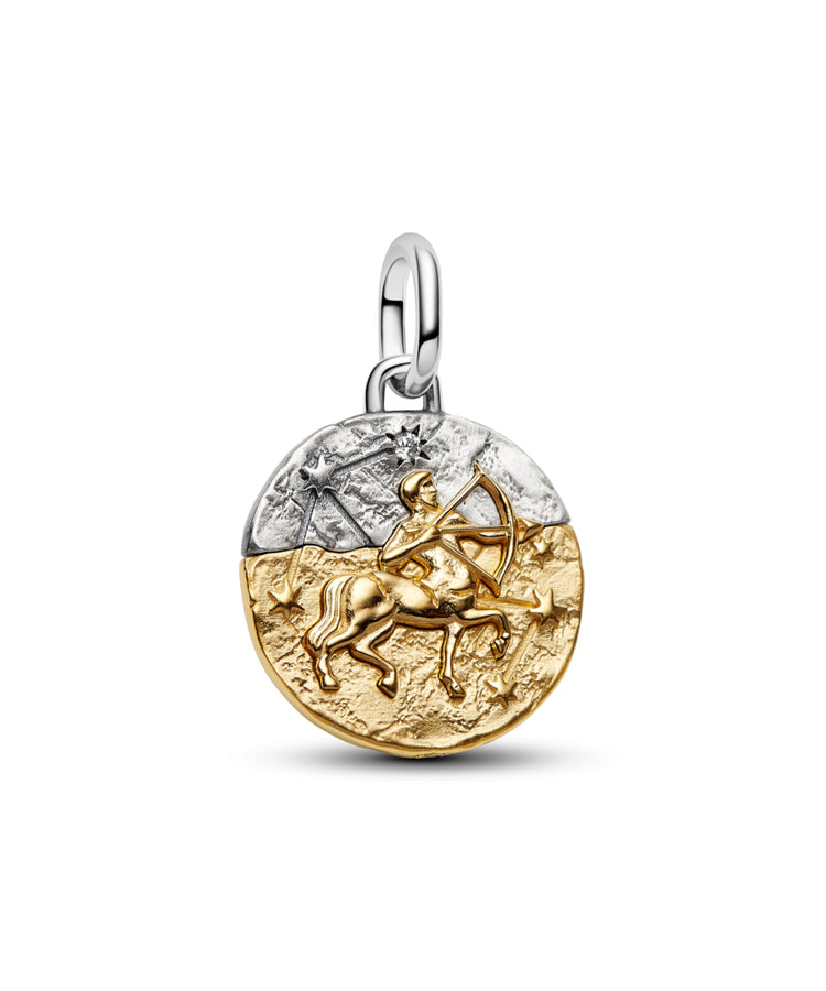 Conta Pandora Medalhão do Zodíaco Sagitário