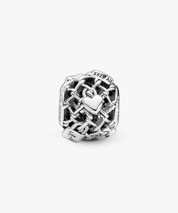Conta Pandora Openwork Chain Link Padlock