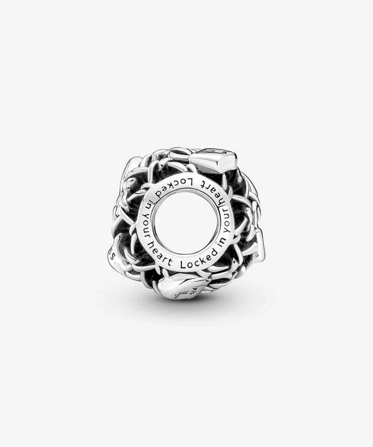 Conta Pandora Openwork Chain Link Padlock