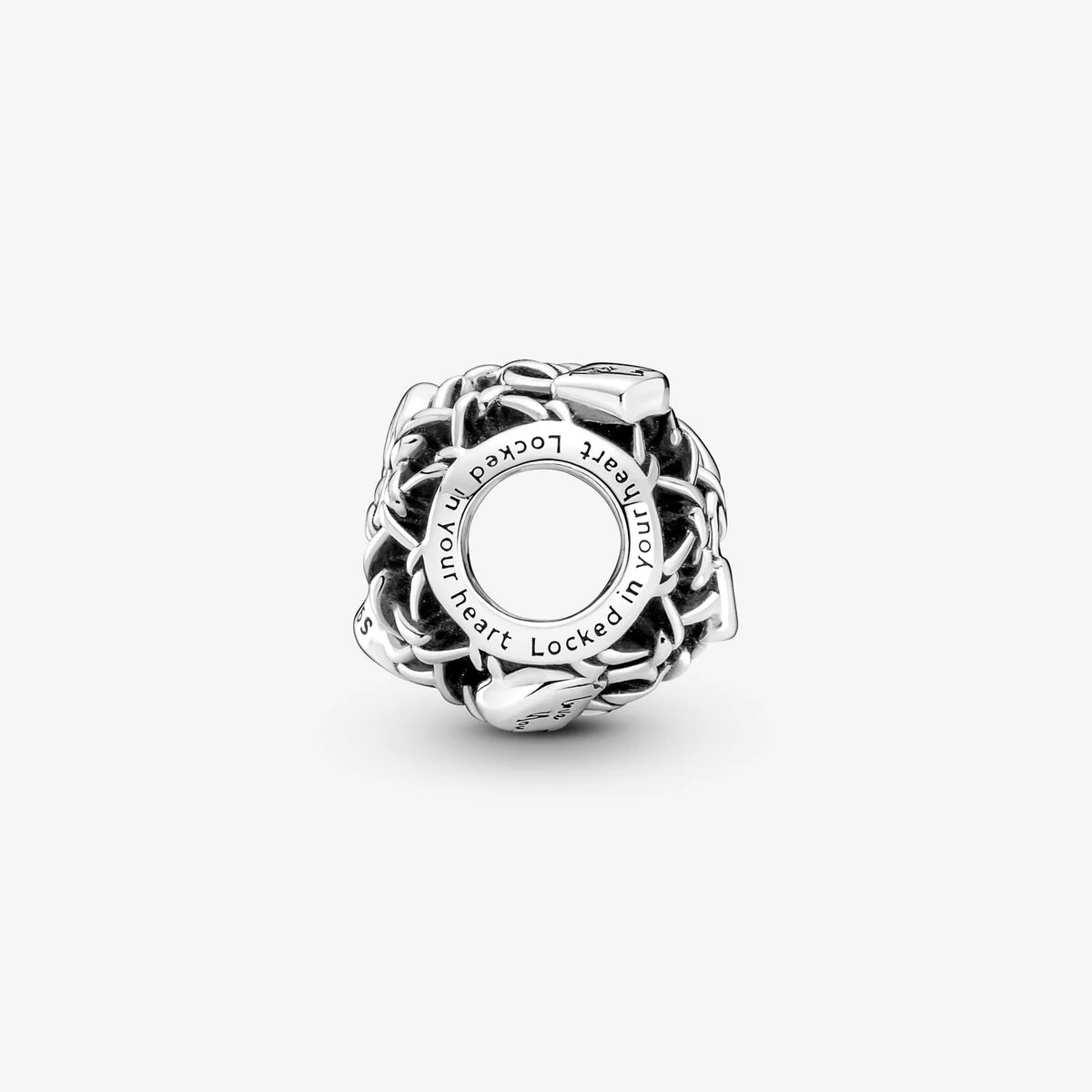 Conta Pandora Openwork Chain Link Padlock
