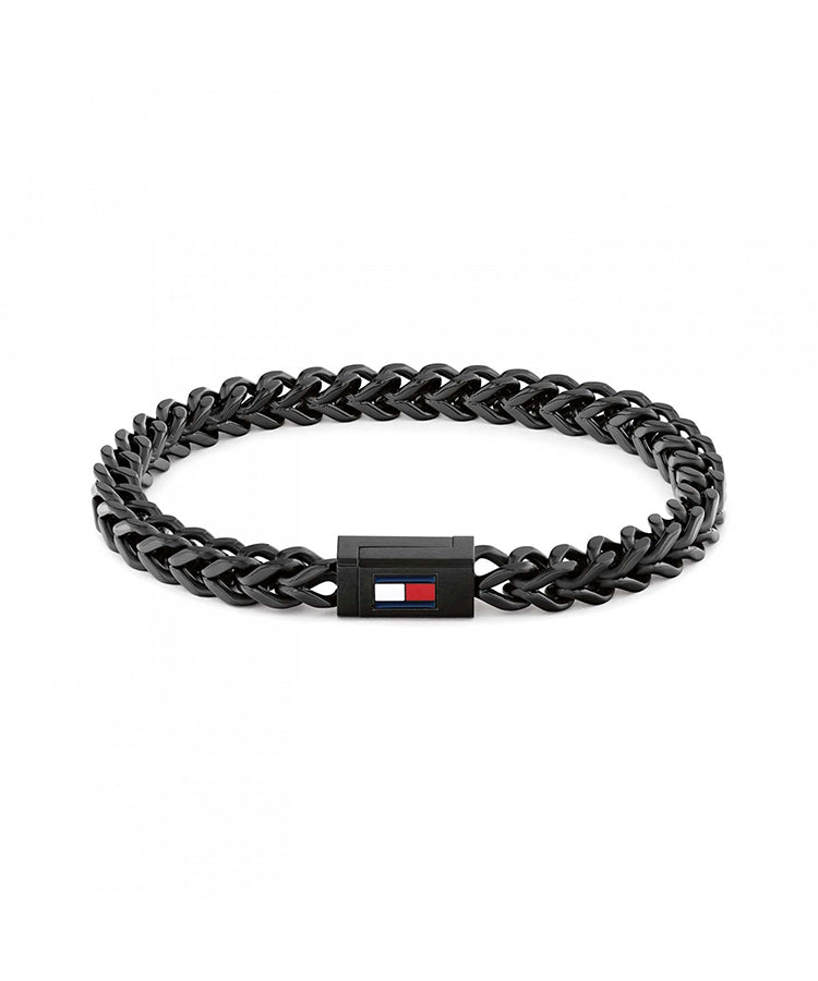 Pulseira Aço Malha Preta