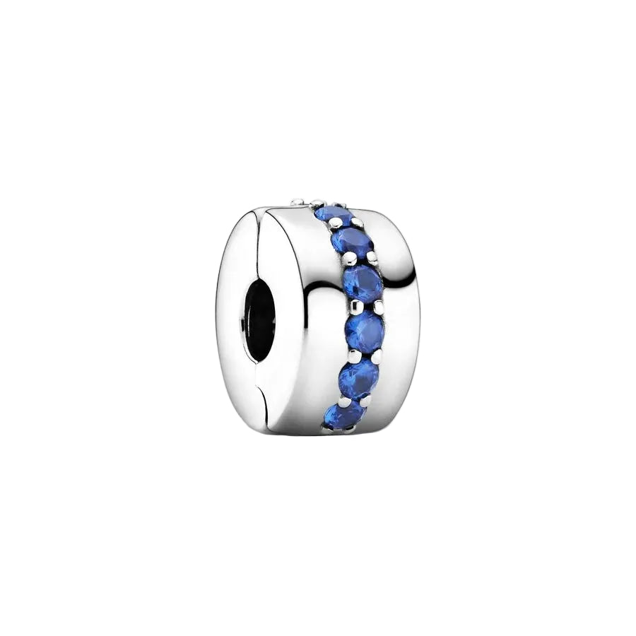 Conta Pandora Blue Sparkle Joia Conta Clip