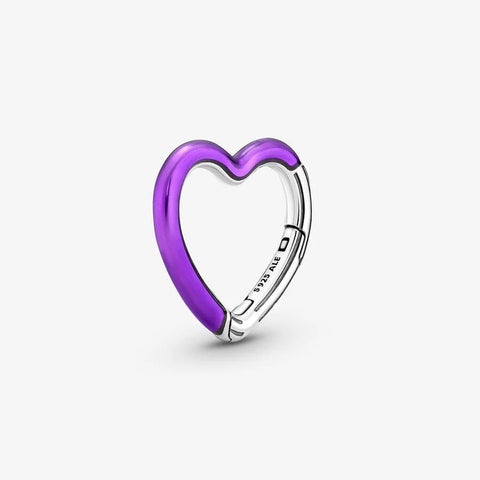 Conta Pandora ME Bright Purple Styling Heart Connector Conta Pandora ME Bright Purple Styling Heart Connector