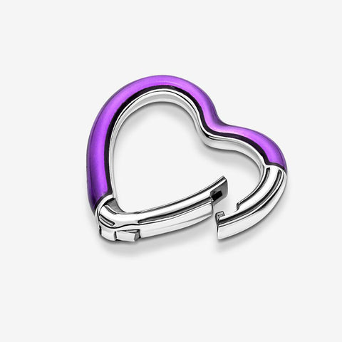 Conta Pandora ME Bright Purple Styling Heart Connector Conta Pandora ME Bright Purple Styling Heart Connector