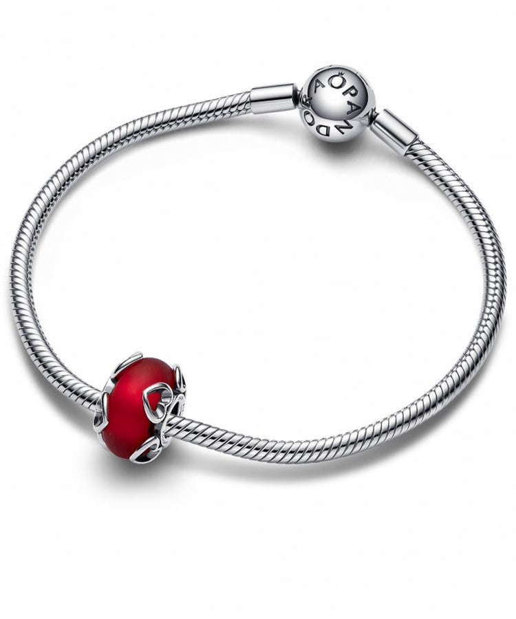 Conta Pandora Murano Vermelho & Corações