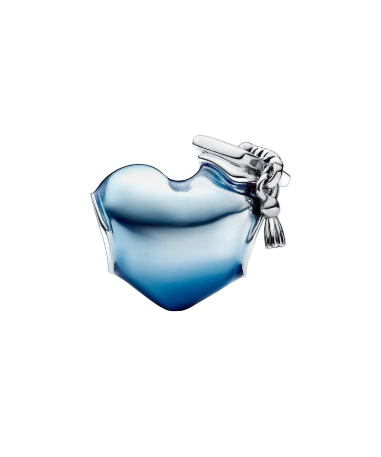 Conta Pandora Blue 2023 Graduation Heart