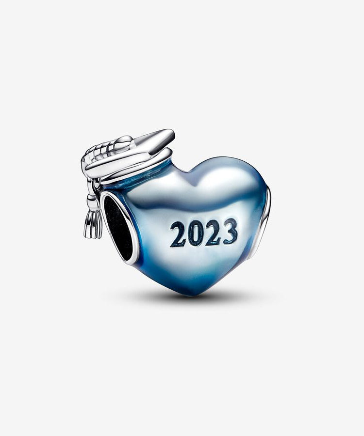 Conta Pandora Blue 2023 Graduation Heart