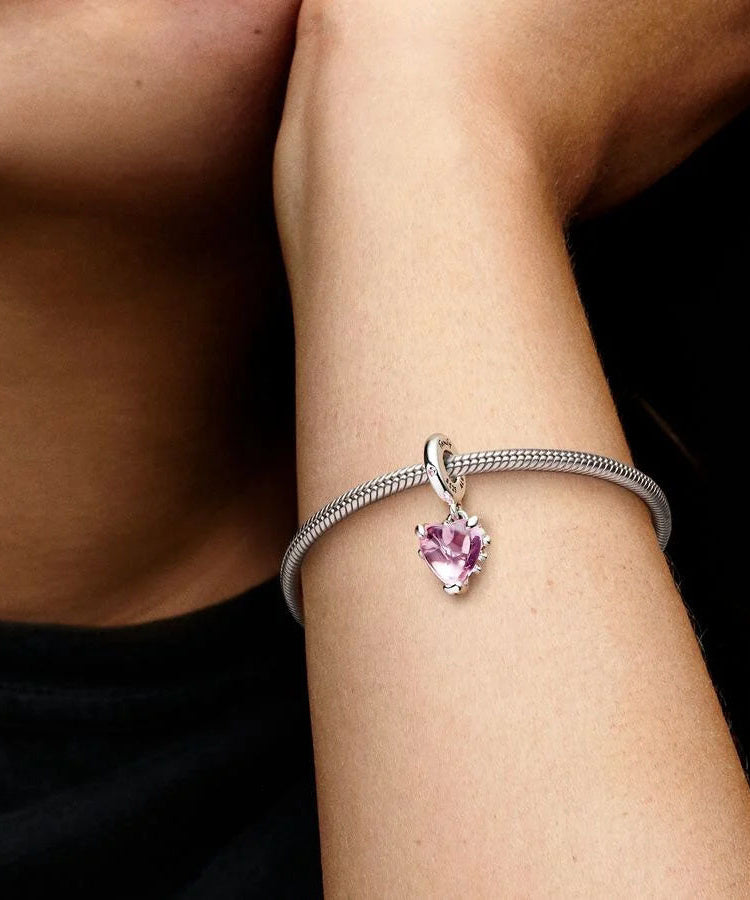 Conta Pandora Pink Family Tree and Heart