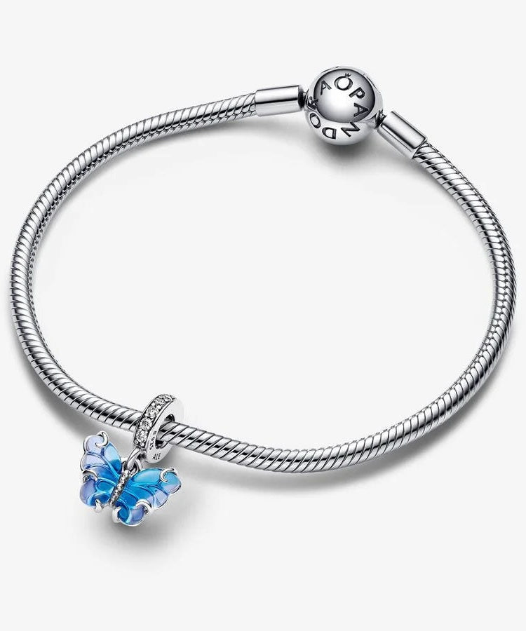 Conta Pandora Blue Murano Glass Butterfly