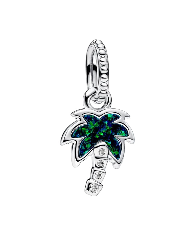 Conta Pandora Pendente Palmeira Verde Opalescente