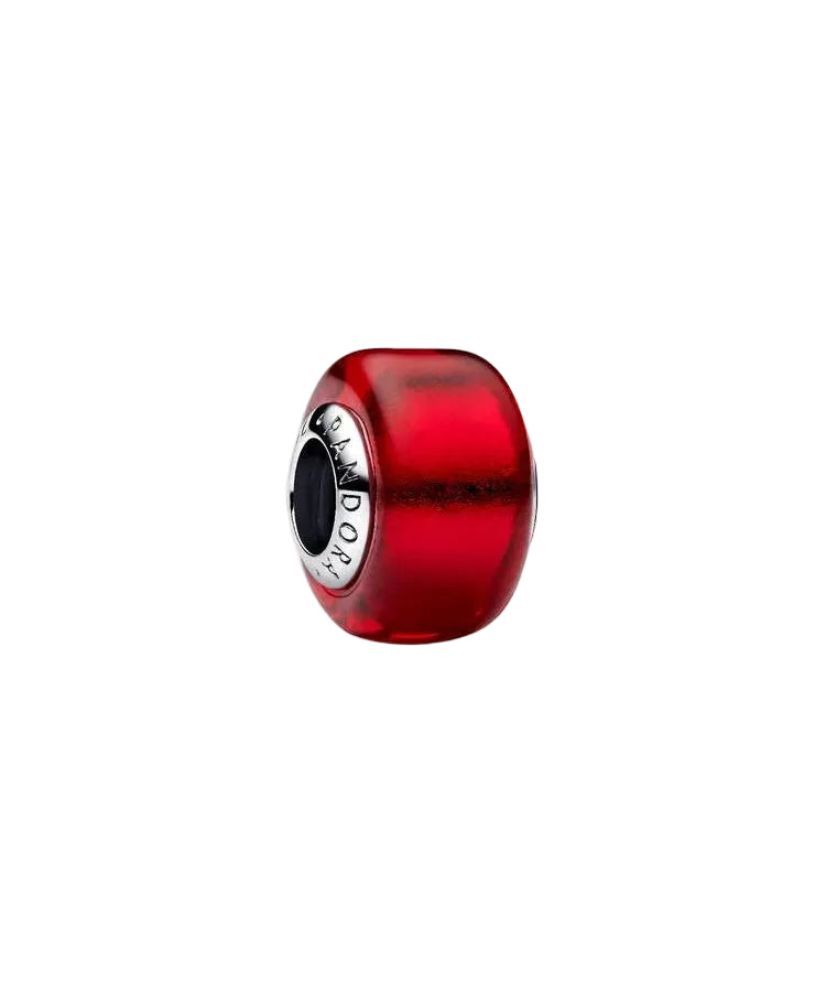 Conta Pandora Vidro Murano Vermelho