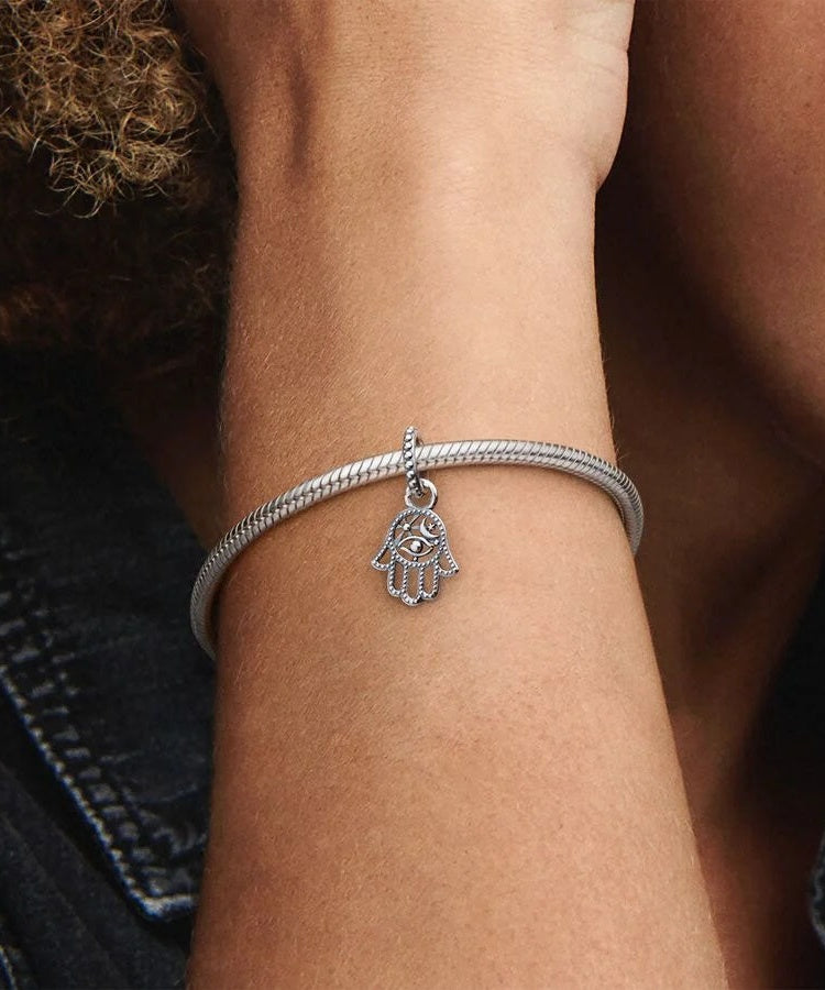 Conta Pandora Protective Hamsa Hand