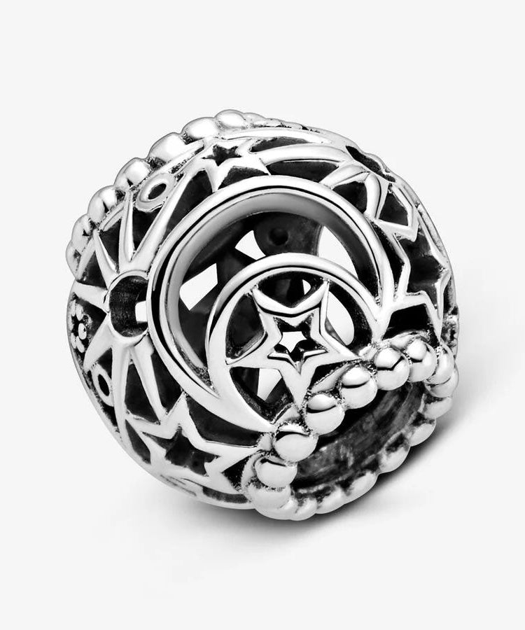 Conta Pandora Openwork Sun, Stars and Moon