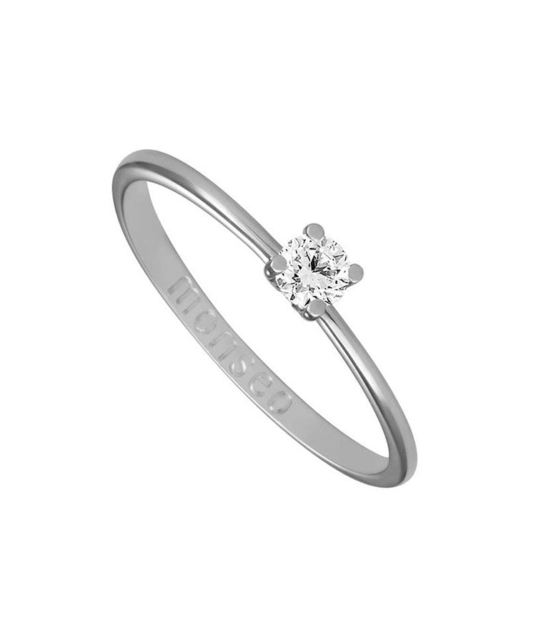 Anel Monseo Solitaire Eternal Love Ouro e Diamante