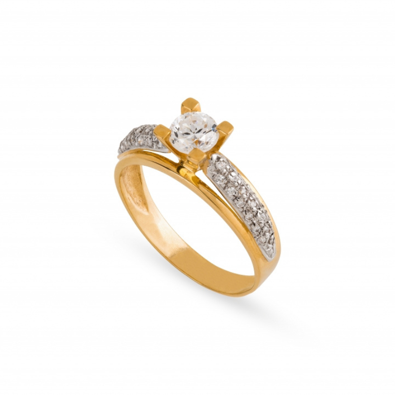 Anel pedras ouro 800 OOAN004651
