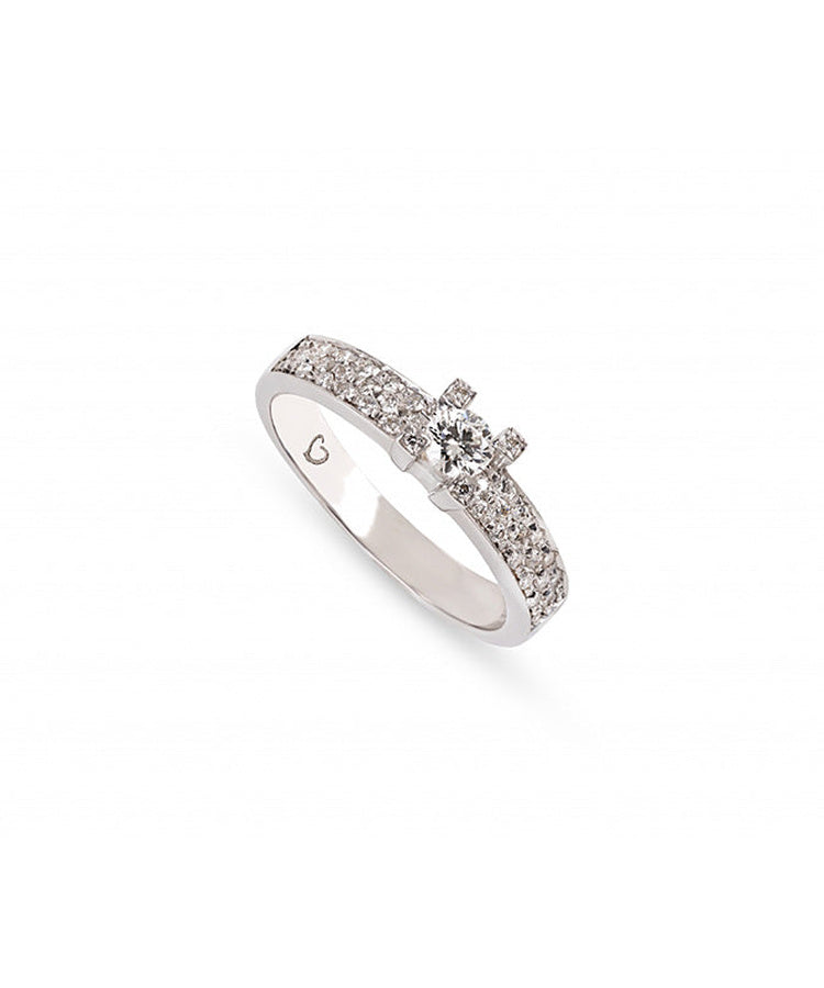 Anel brilhantes ouro 800 JOANR002100B