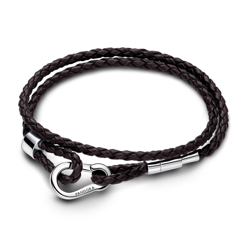 Pulseira Pandora dupla de pele Pandora Moments