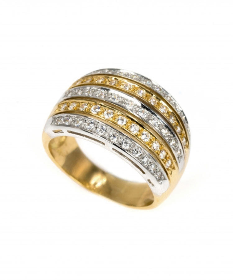 Anel pedras ouro 800 OOAN002156A