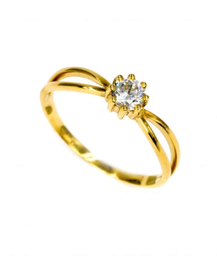 Anel solitário ouro 800 OOAN005395