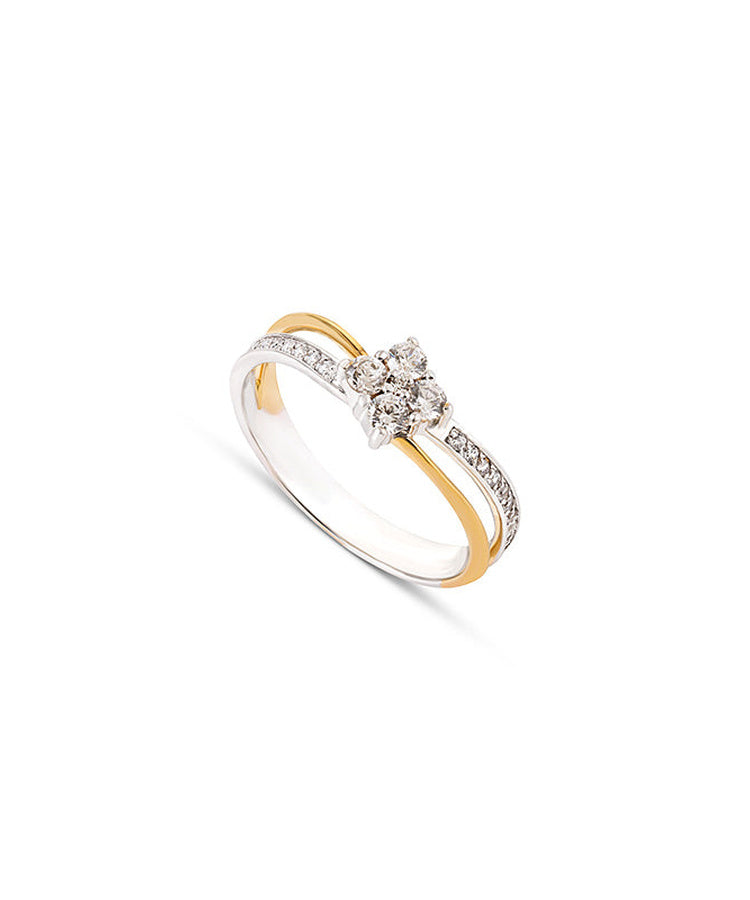 Anel bicolor ouro 800 OOAN006411A