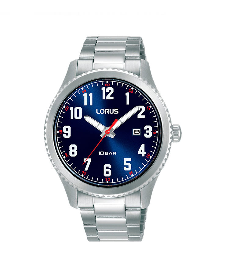Relógio Lorus Man Sports 3 Ponteiros Mostrador azul