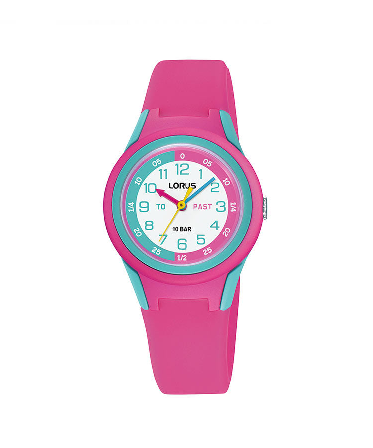 Relógio Lorus Kids Analógico Aprender Rosa