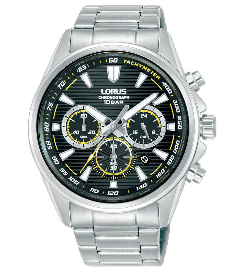 Relógio Lorus Sport Cronógrafo Most. Preto-Amarelo