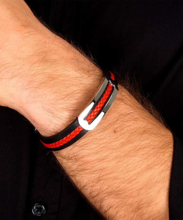 Pulseira Sector Bandy Vermelha e Preta