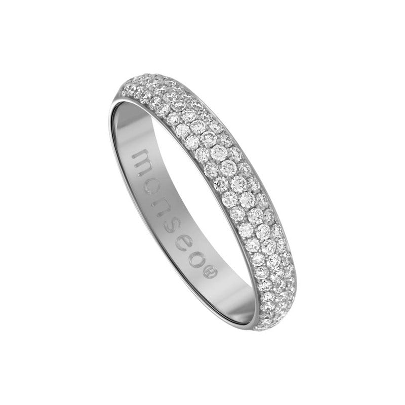 Anel Monseo Eternity Pavê 003 Ouro e Diamantes