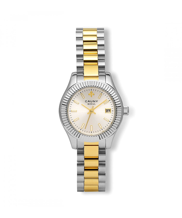 Relógio Cauny Mulher Royal Mini Dourado e Prateado
