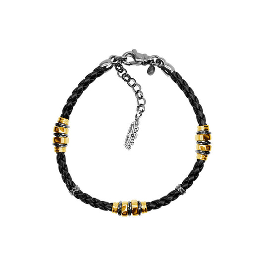 Pulseira bicolor prata