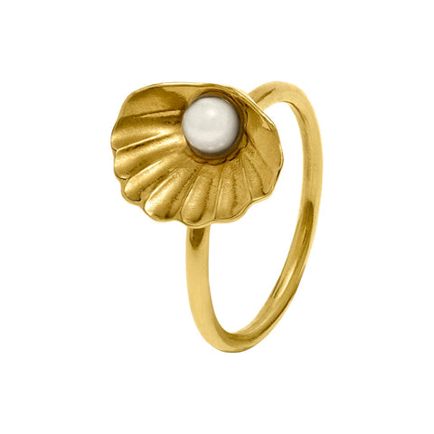Anel Seashell com Pérola Eugénio Campos