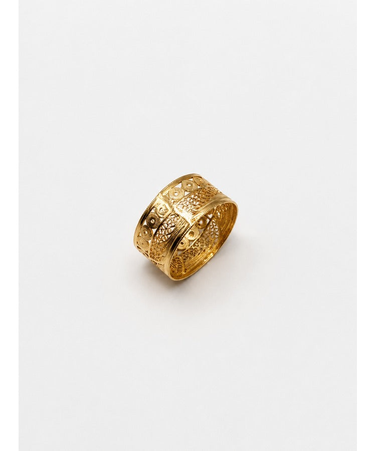 Aliança rodilhões ouro 800