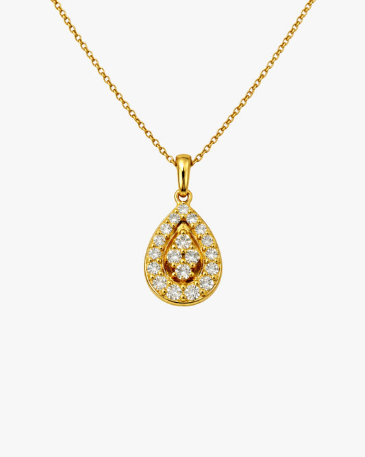 Colar Ouro Amarelo e Diamantes Naturais