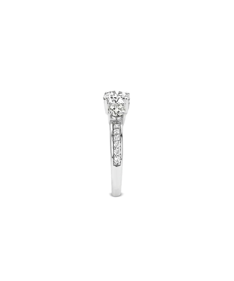 Anel Ti Sento Classic Triple Zirconia 12044ZI