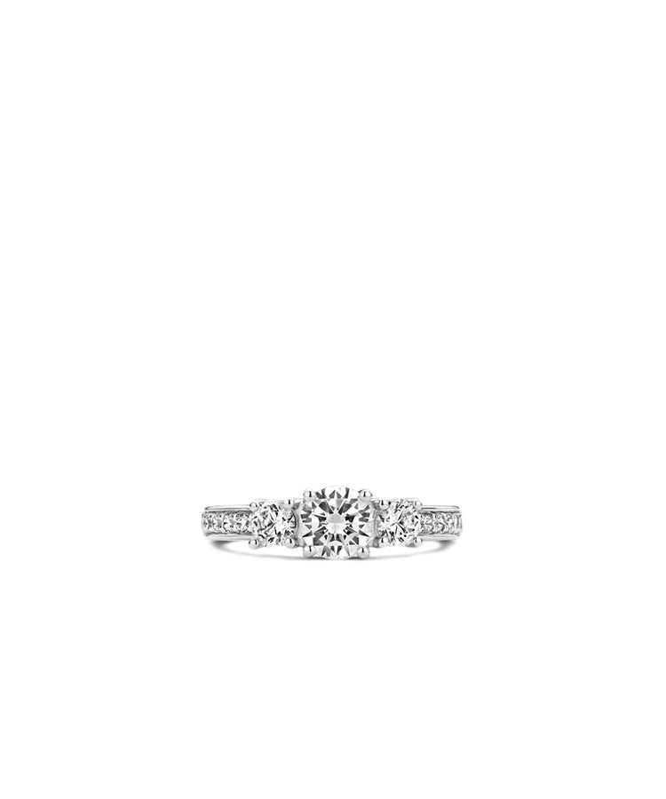 Anel Ti Sento Classic Triple Zirconia 12044ZI