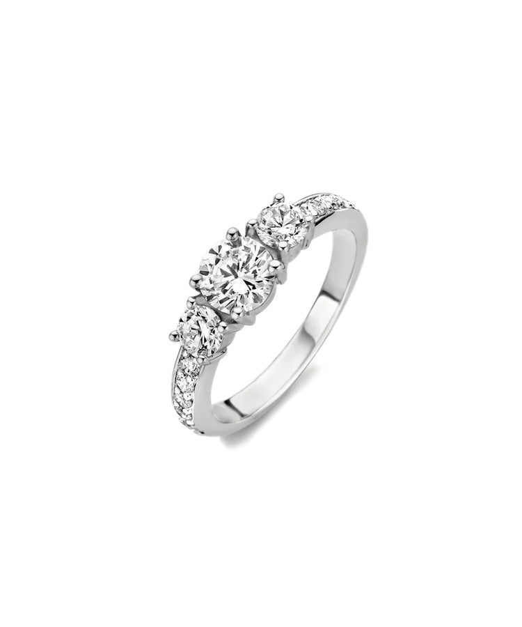 Anel Ti Sento Classic Triple Zirconia 12044ZI