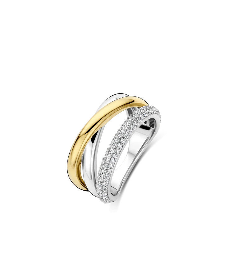 Anel Ti Sento Zirconia Structure 12422ZY