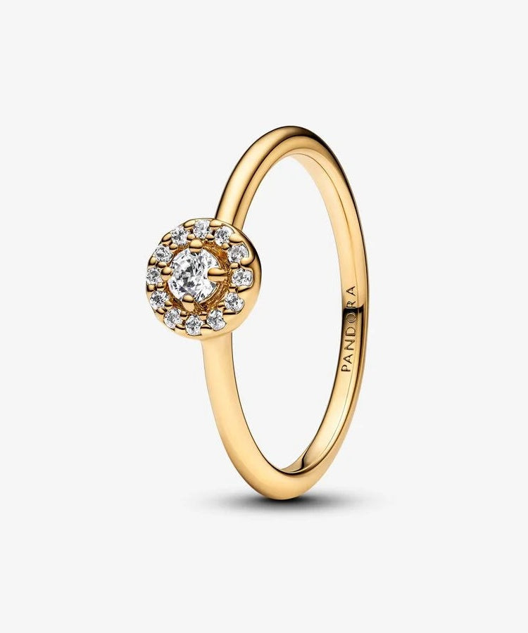 Anel Pandora Auréola Redonda Pavé
