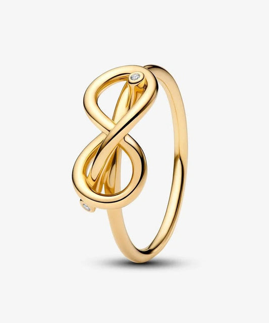 Anel Pandora Nó Dourado