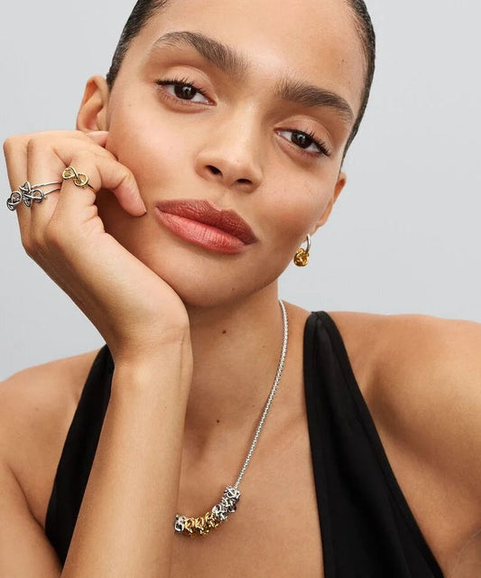 Anel Pandora Nó Dourado