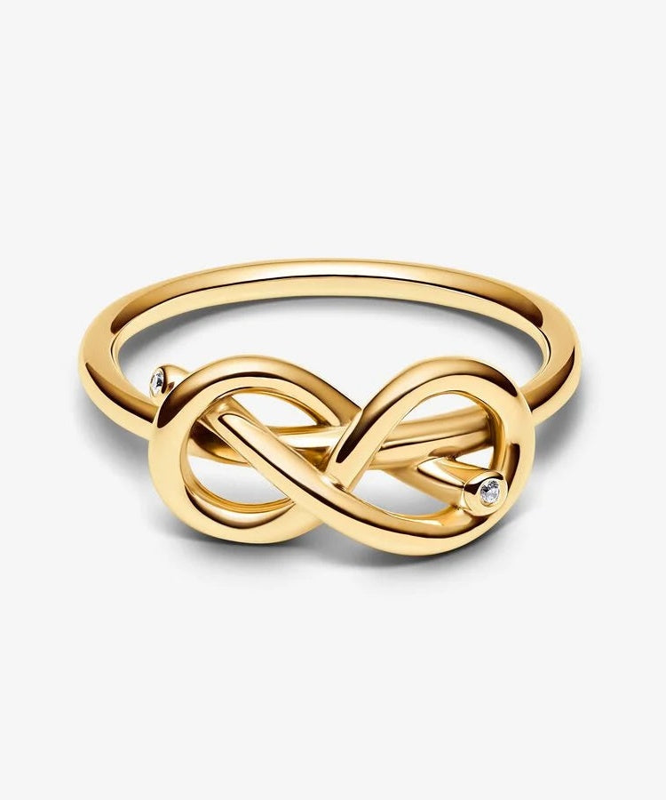 Anel Pandora Nó Dourado
