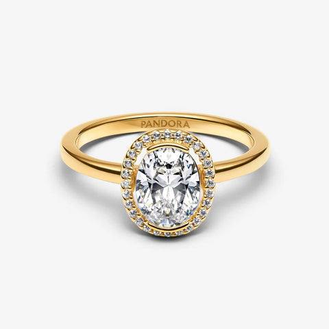 Anel Pandora Auréola Oval Cintilante