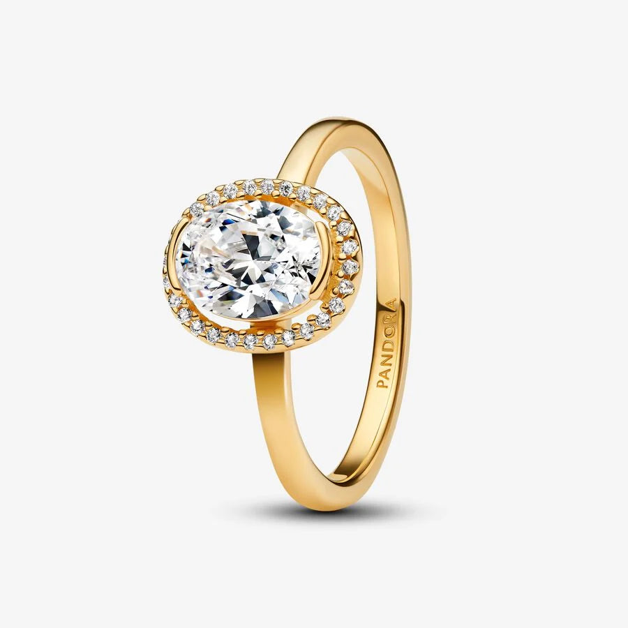 Anel Pandora Auréola Oval Cintilante
