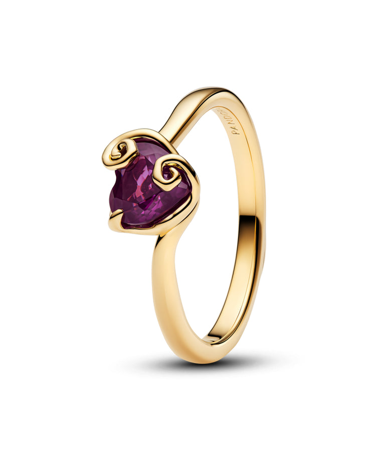 Anel Pandora Coração Roxo da Sally Disney