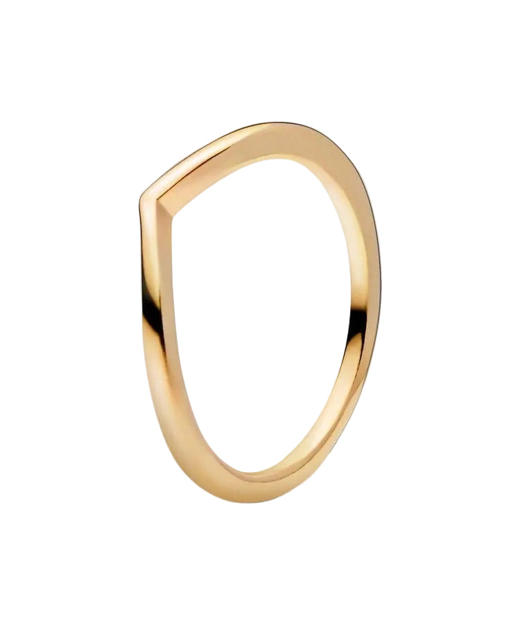 Anel Pandora Polido Wishbone