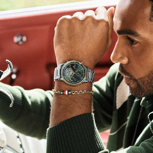Relógio Tommy Hilfiger Aço Bicolor Verde