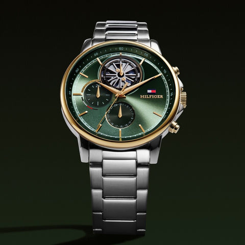 Relógio Tommy Hilfiger Aço Bicolor Verde