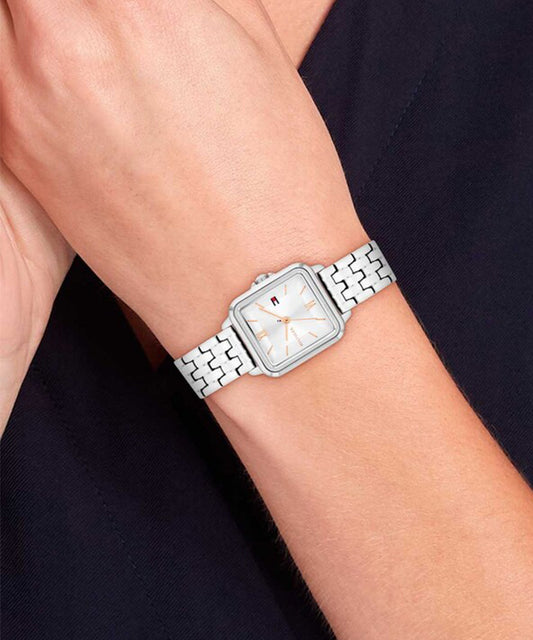 Relógio Tommy Hilfiger Aço Quadrado Prateado