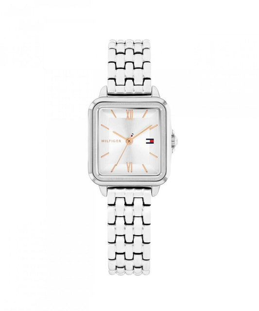 Relógio Tommy Hilfiger Aço Quadrado Prateado